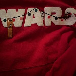 Star Wars Red Sweater with Festive Design